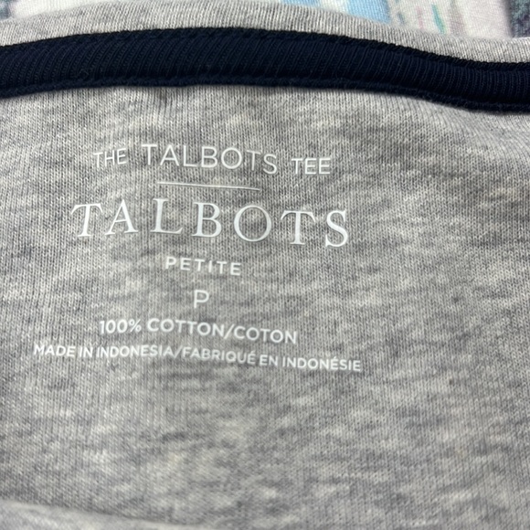 SzP The Talbots Tee 3/4 Sleeve Gray Top - Picture 5 of 5